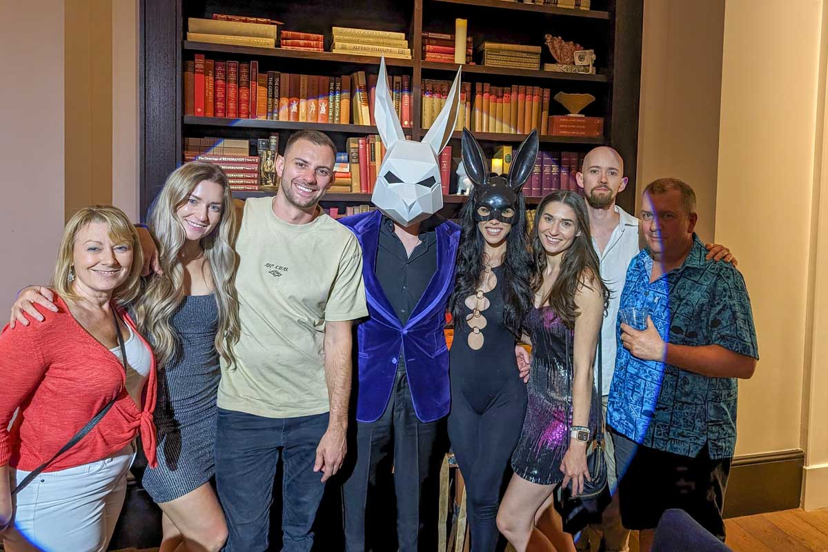 Bailey Daniel and family after the Magicians Studt Magic show in Las Vegas USA