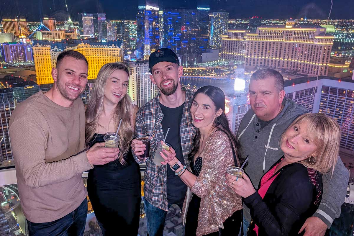 Bailey Daniel and family on the High Roller Las Vegas