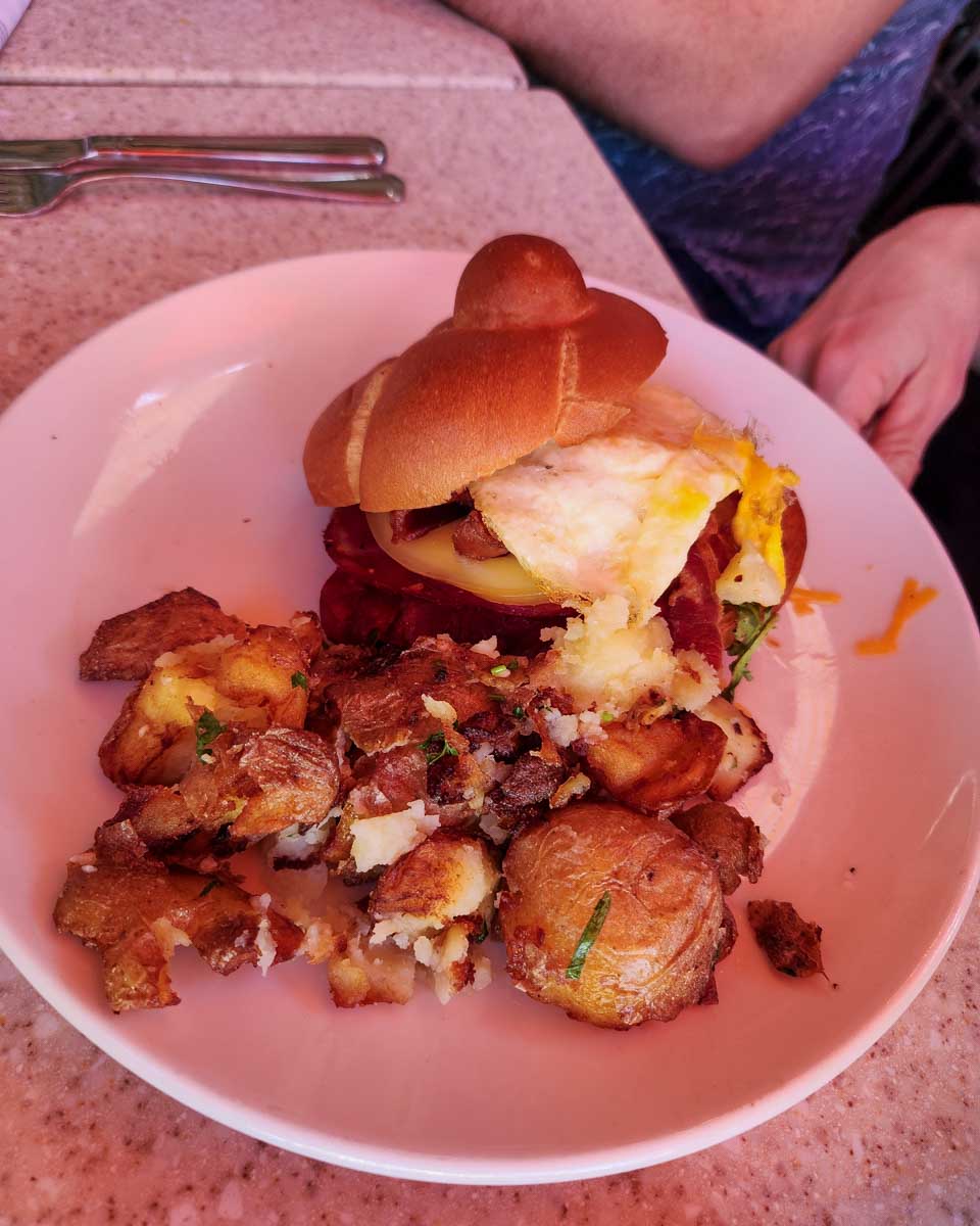 Brunch meal at Alexxas in Las Vegas USA