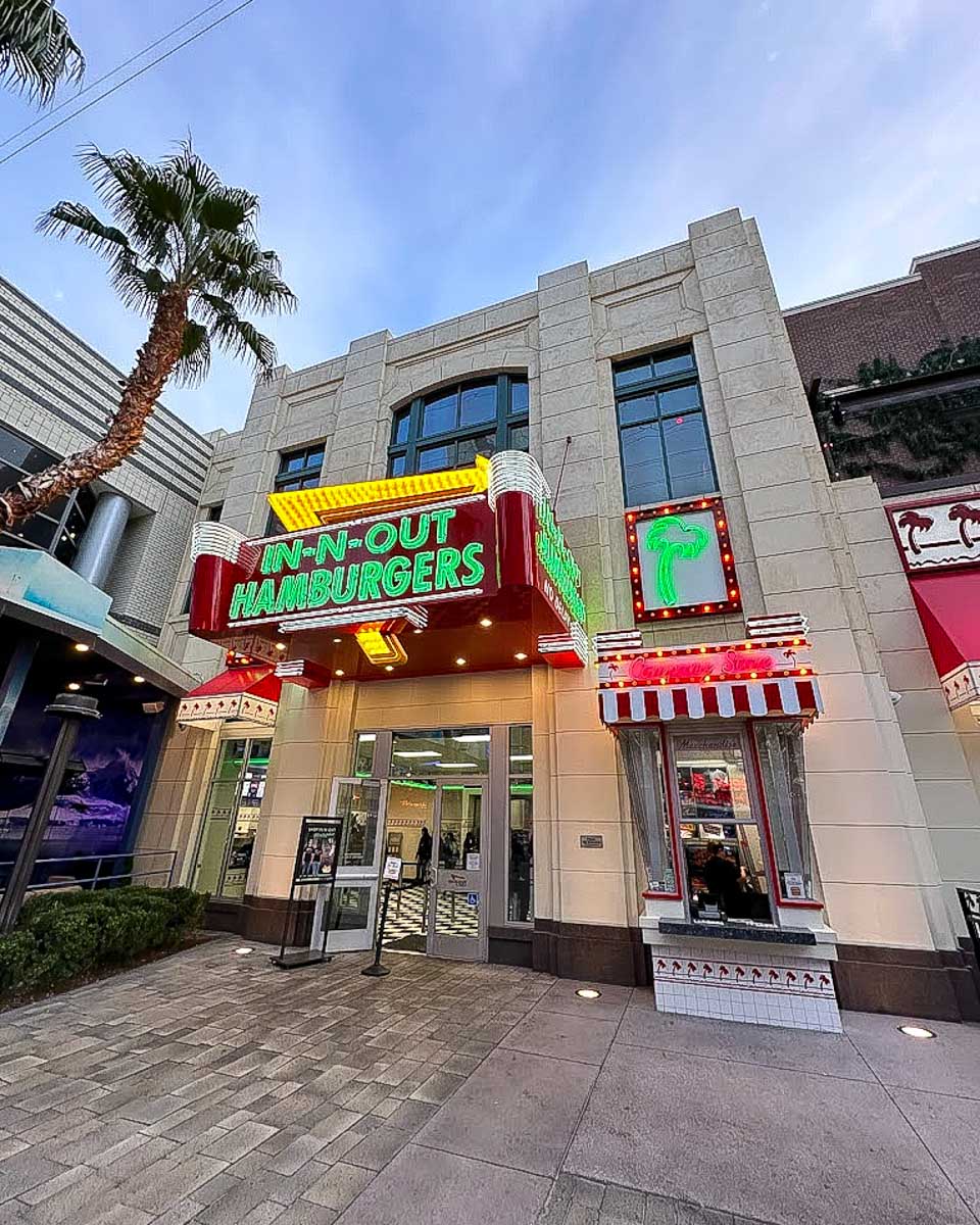 Front of In and Out Burger in Las Vegas