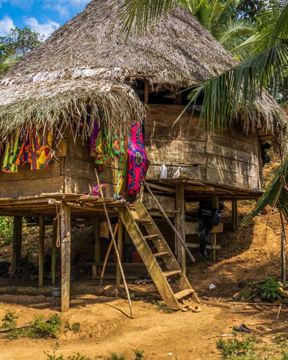 A-house-in-an Indigenous-Village-Panama-City-Panama seen on a tour