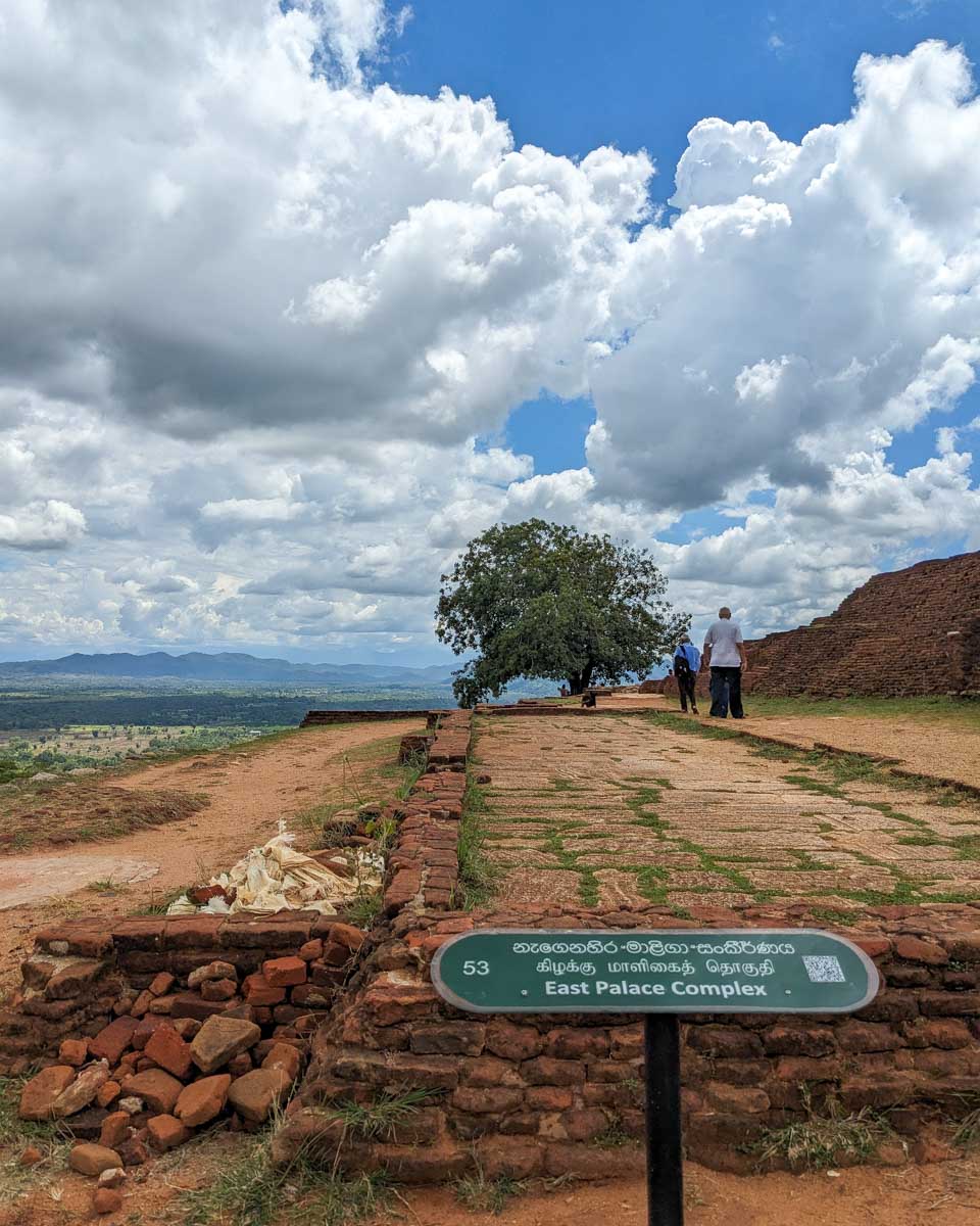 A sign on top of Sigiriya Sri Lanka