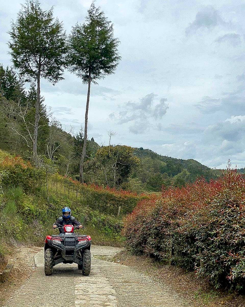ATV on a path near Medellin Colombia