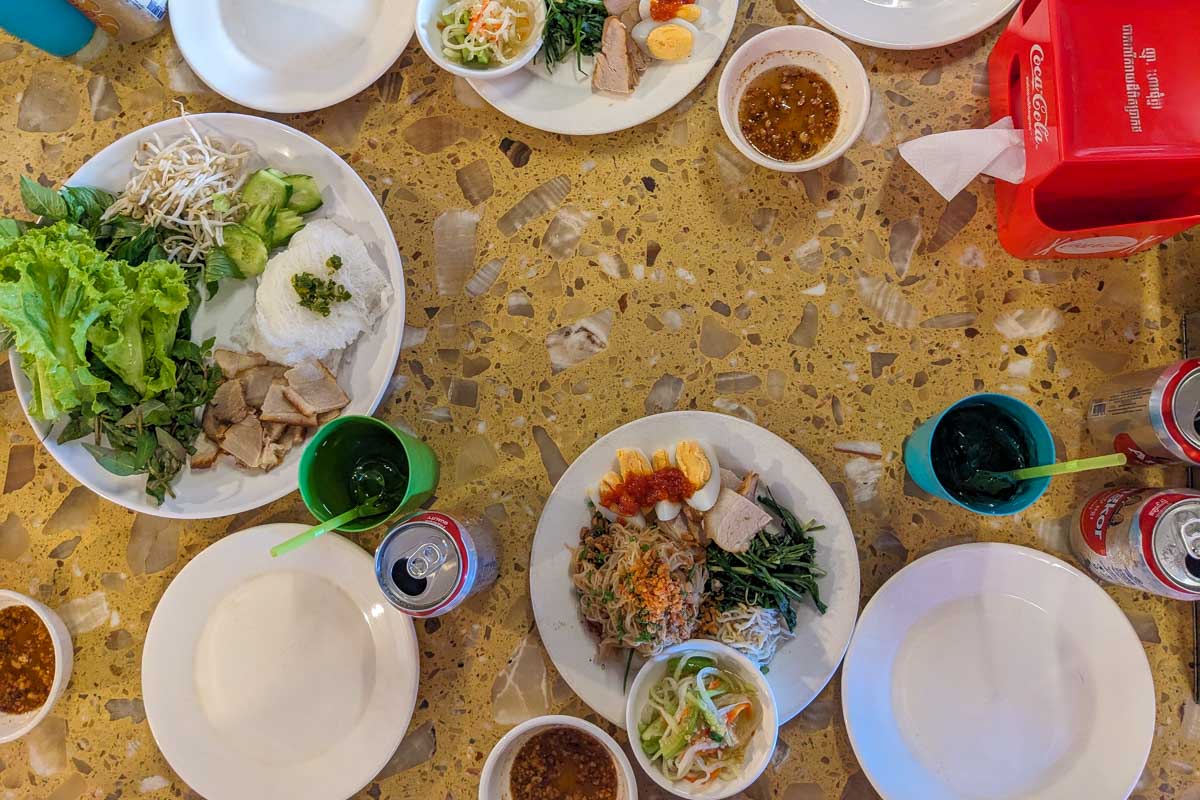 Cambodian food on a food tour from Siem Reap Cambodia