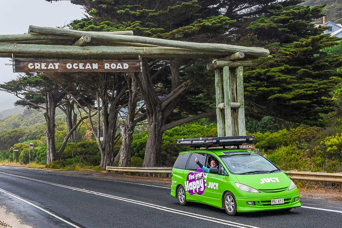 JUICY camper car on the great ocean road Australia