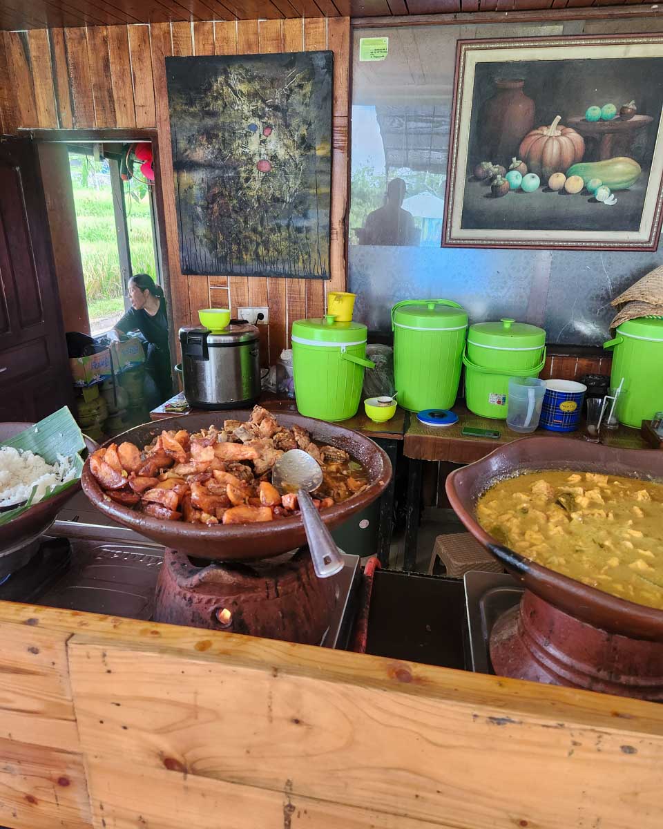 Lunch on a rafting tour in Bali