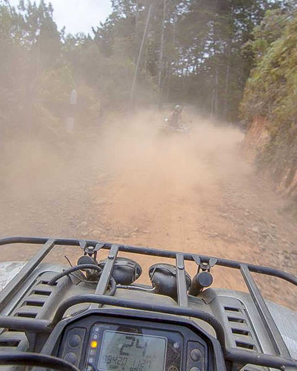 Medellin Adventure Trails ATV on dirt path Medellin Colombia