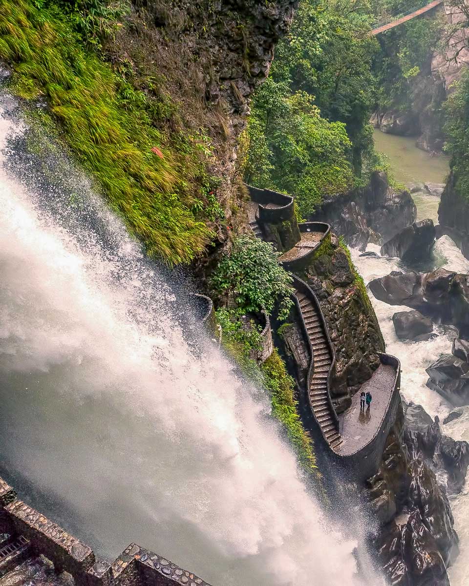 Pailon del Diablo waterfall near Banos Ecuador