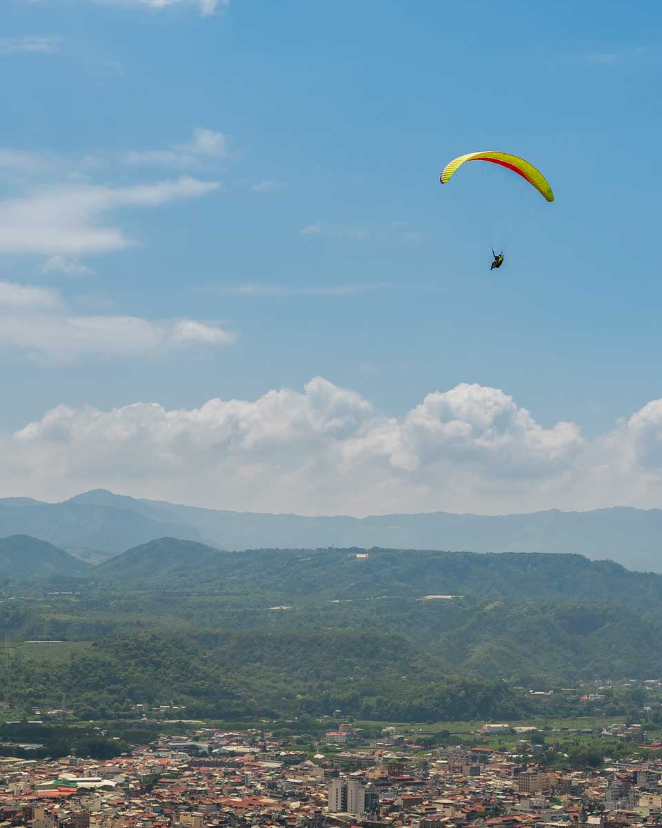 Paragliding over Medellin Colombia