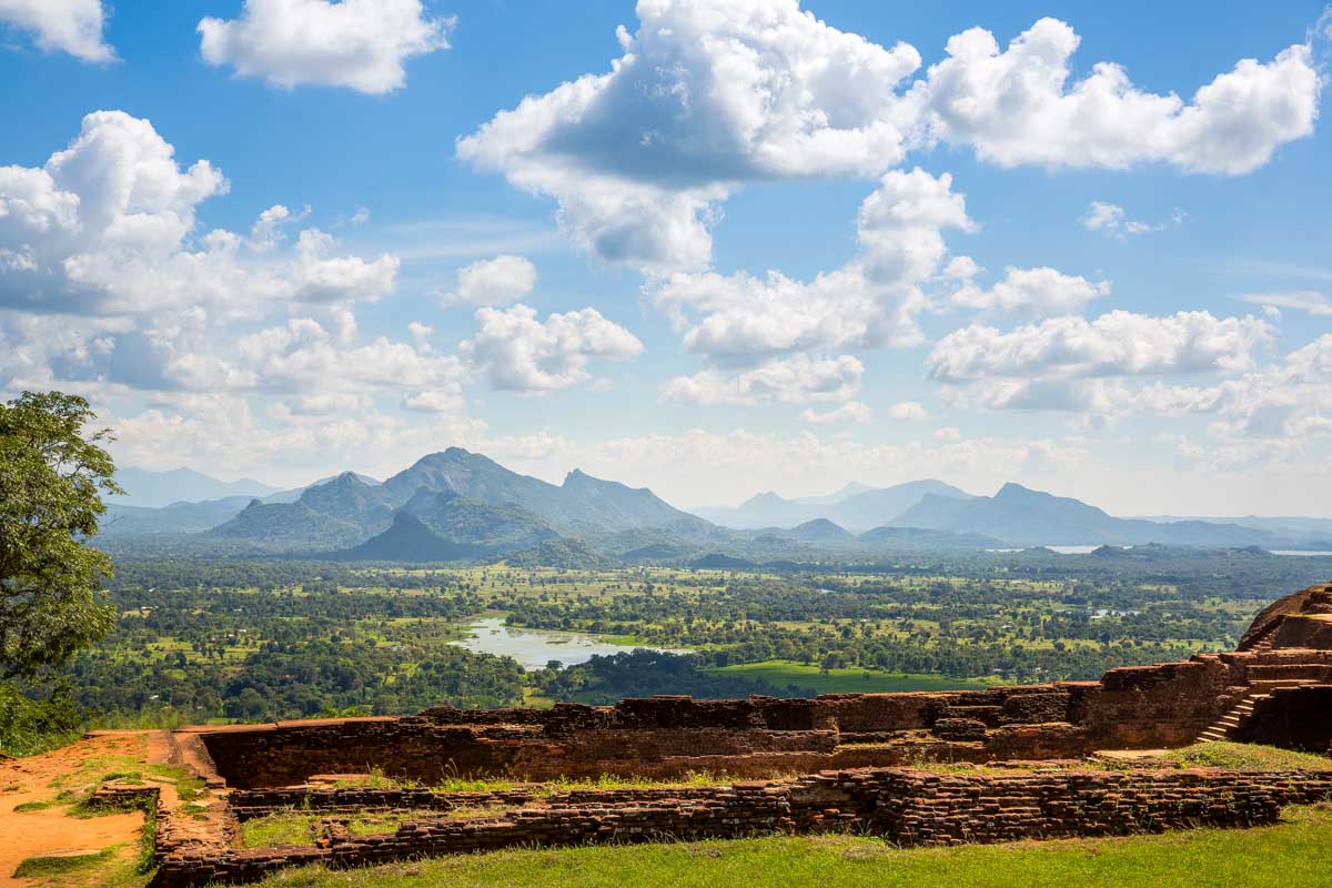 The landscape around Sigiriya Sri Lanka
