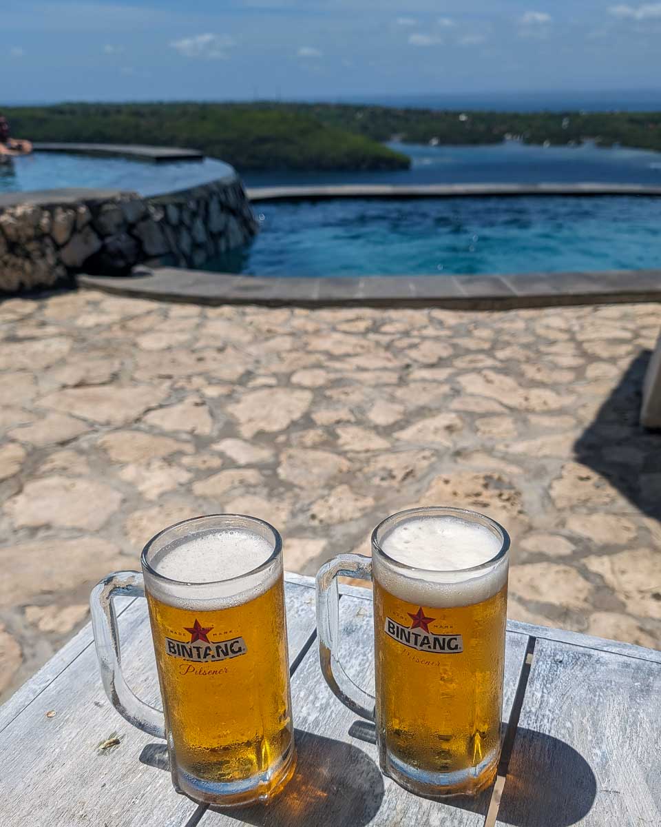 Two beers on a tour to Nusa Penida Bali