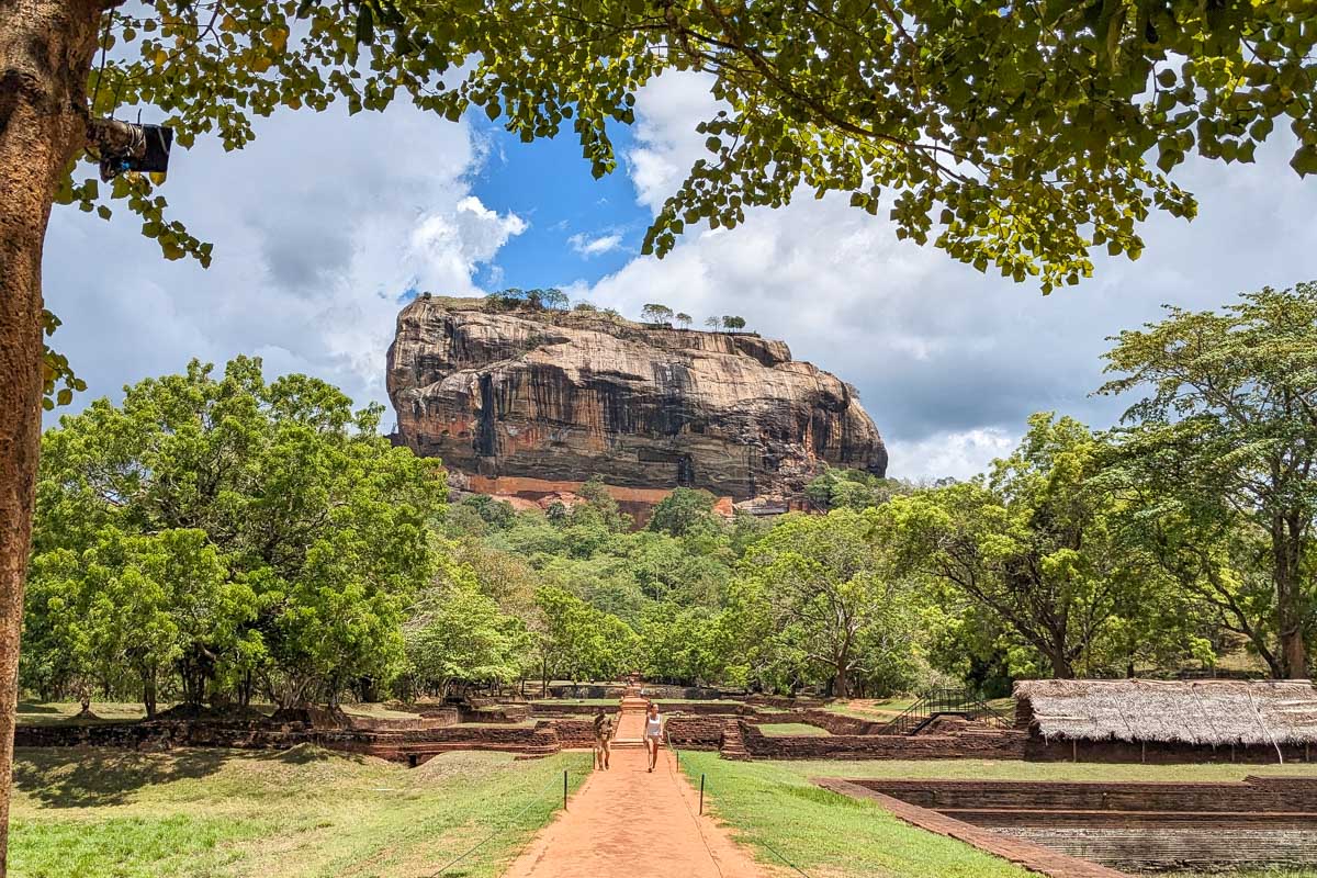 Walking up to Sigiriya Rock Sri Lanka