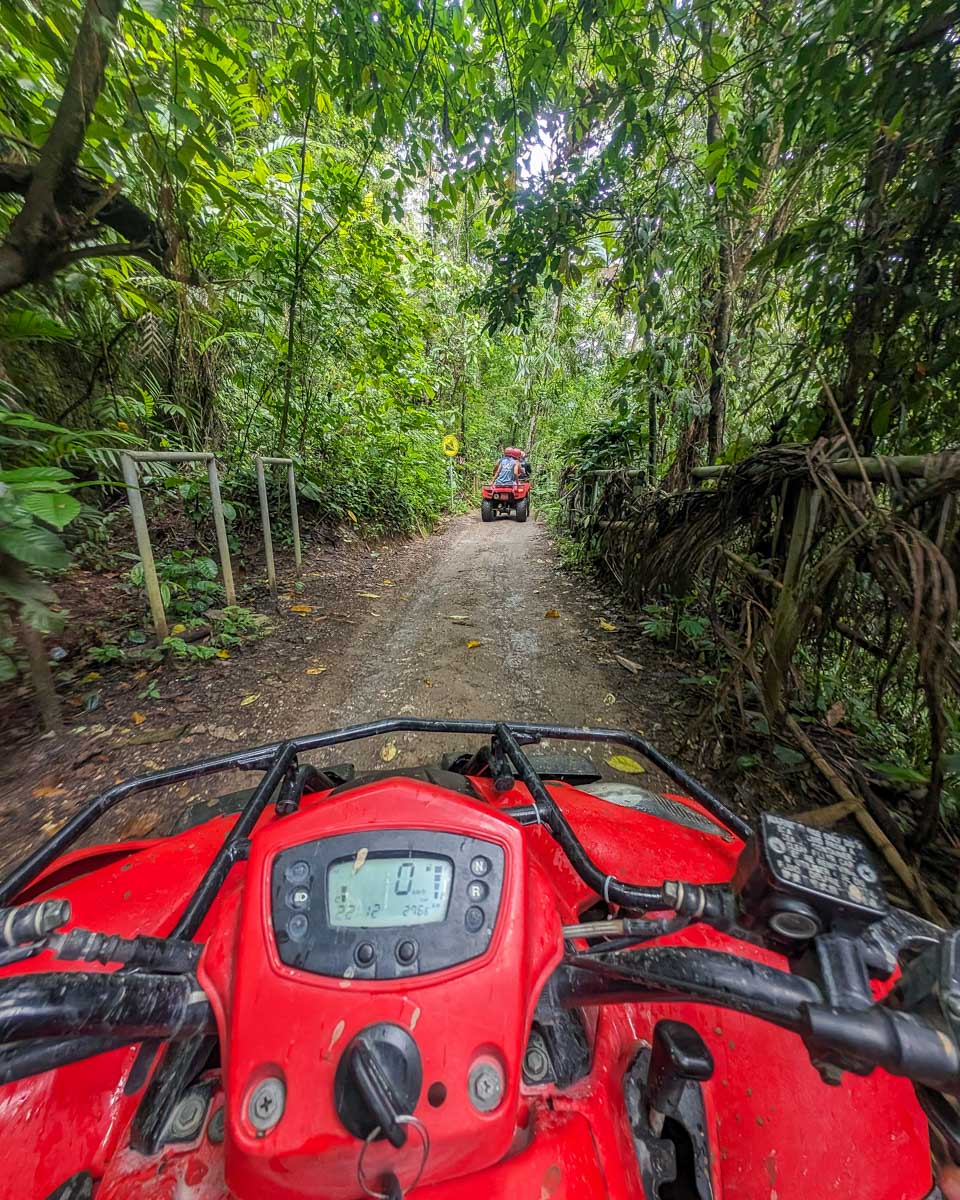 ATV on a train in Cancun Mexico