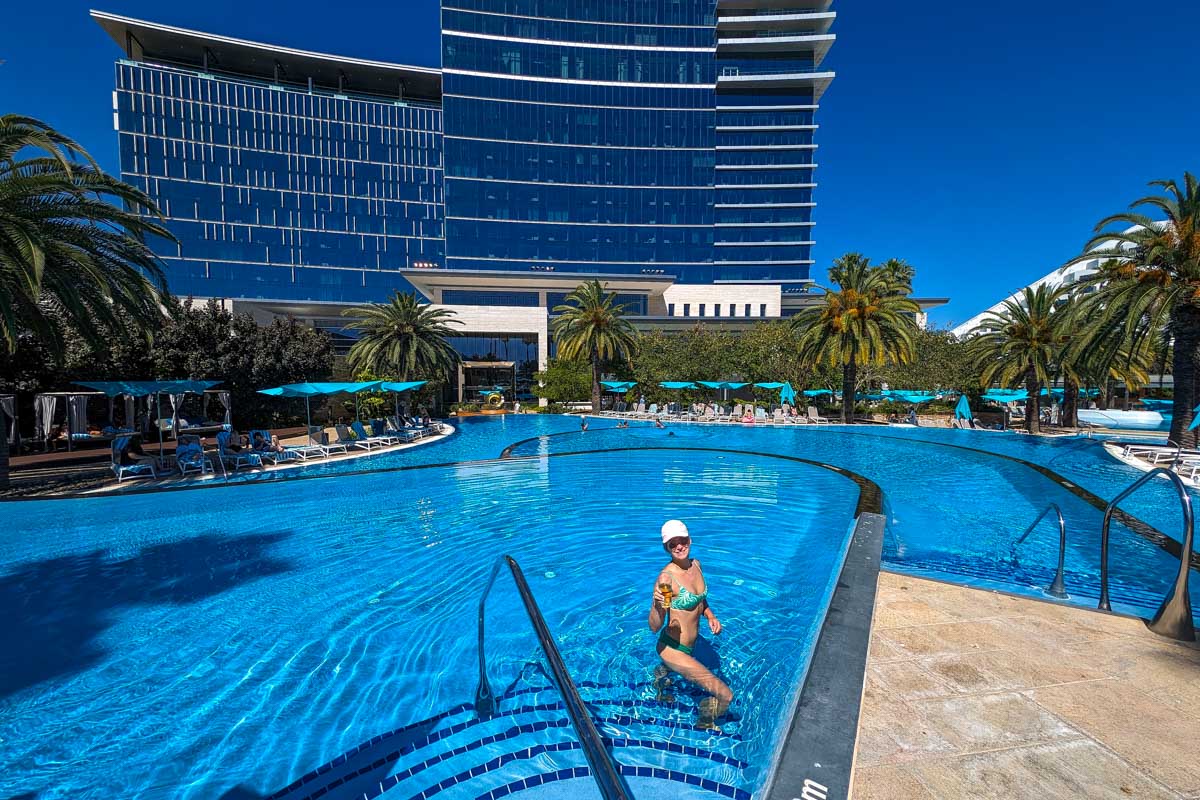 Bailey in the pool at Crown Towers Perth Australia