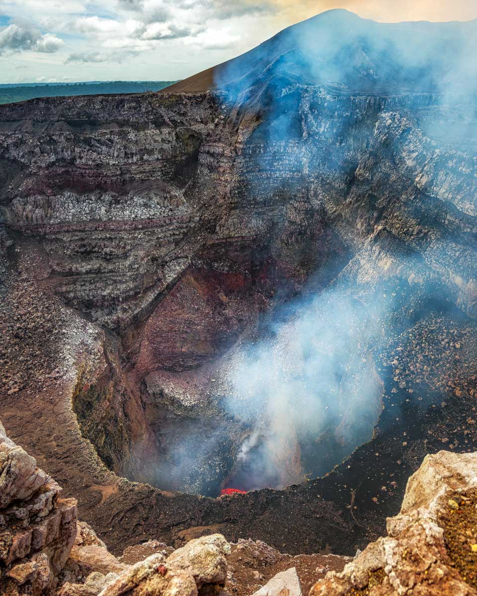 Masaya Volcano during day in Nicaragua