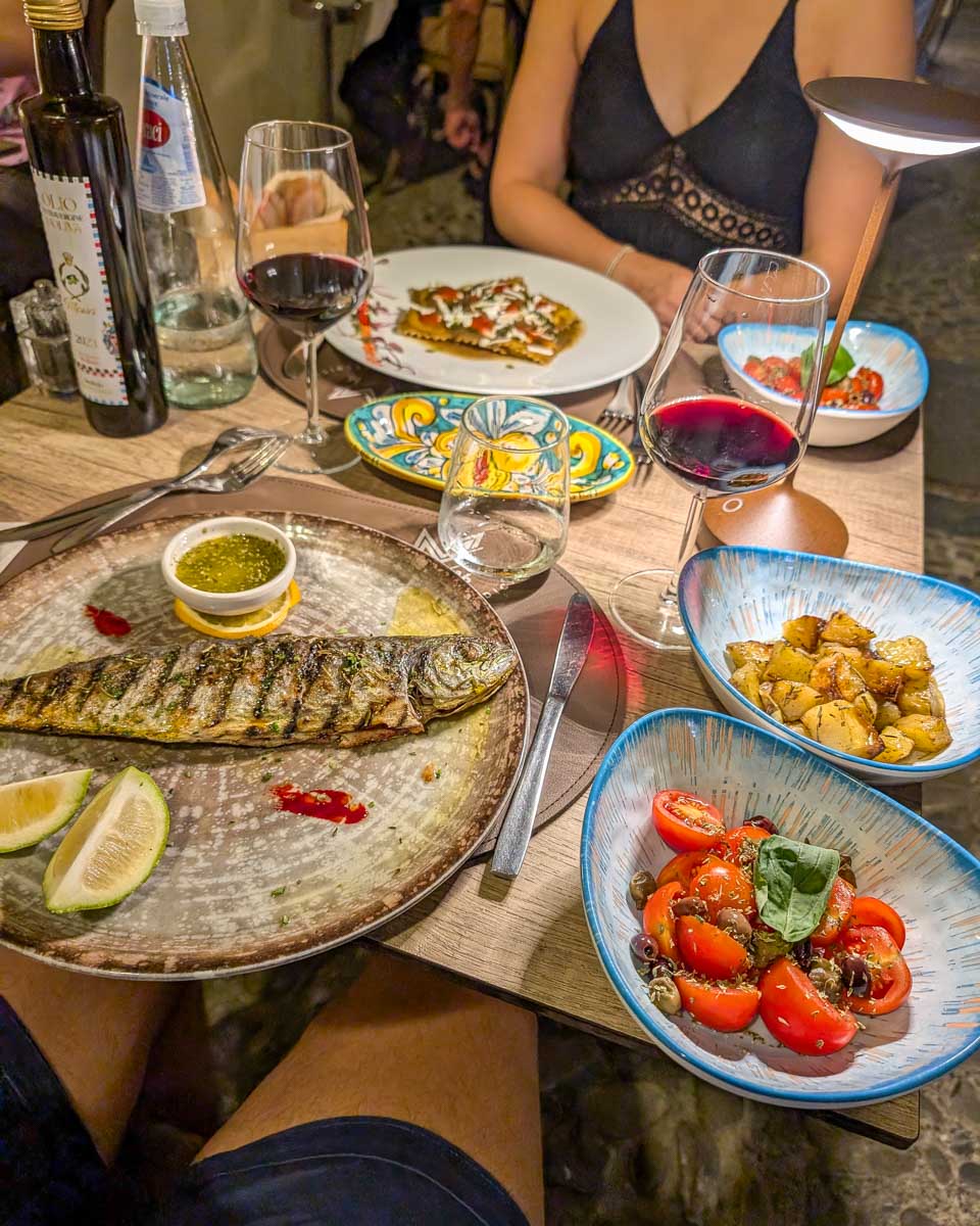 Sicilian Food in Cefalu Italy