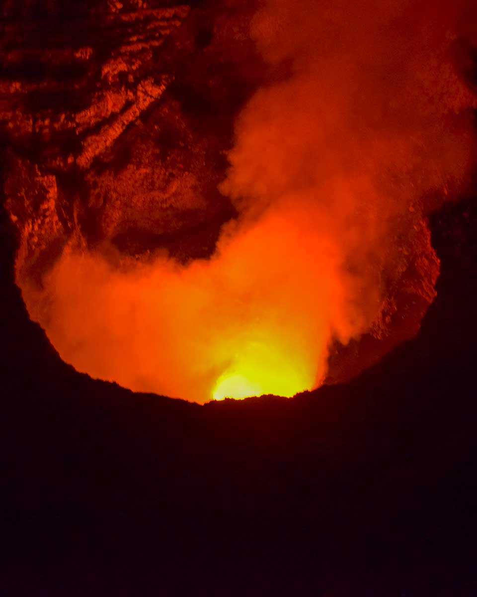 The crater of Masaya Volcano Nicaragua