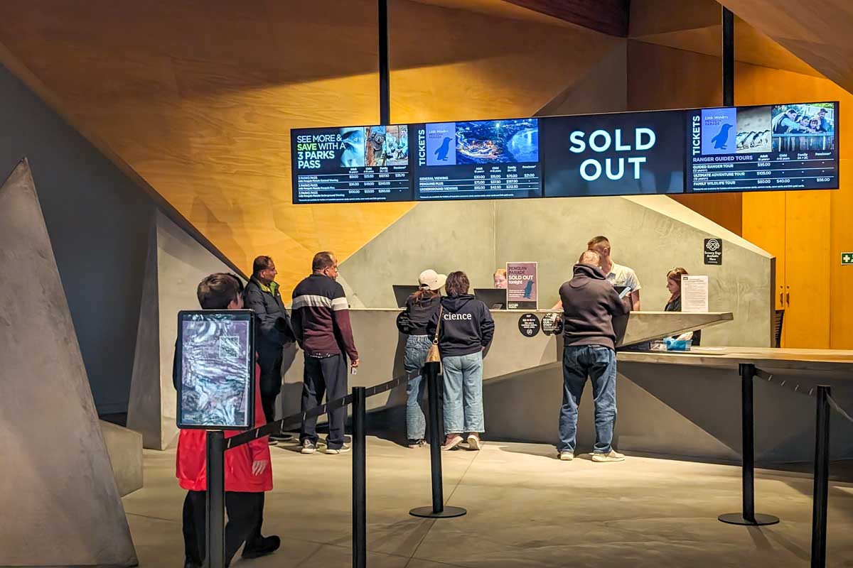 Ticket counter to see fairy penguins on Phillip Island Australia