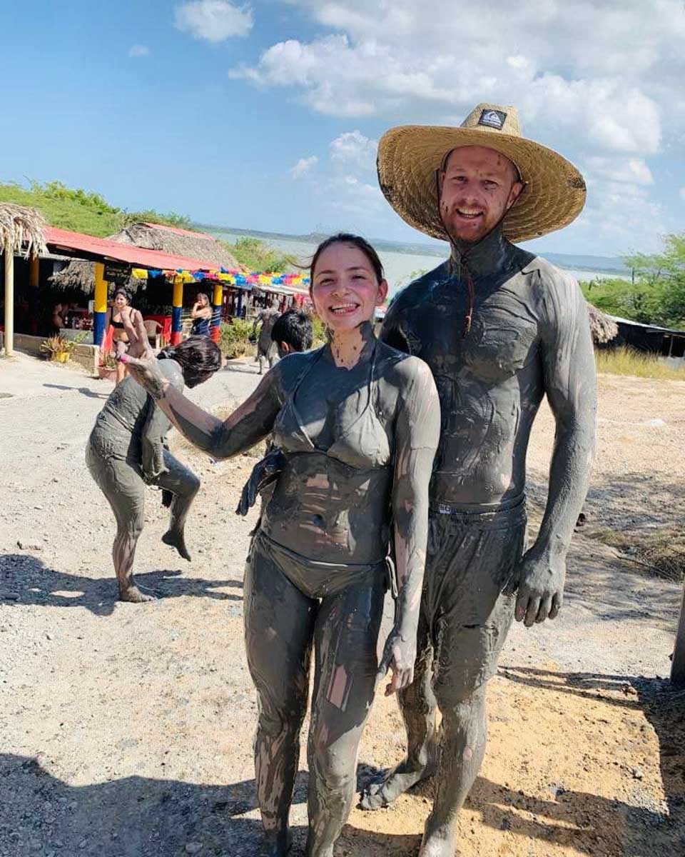 A-couple-at-the-volcano-mud-bath-near-Cartagena-Colombia