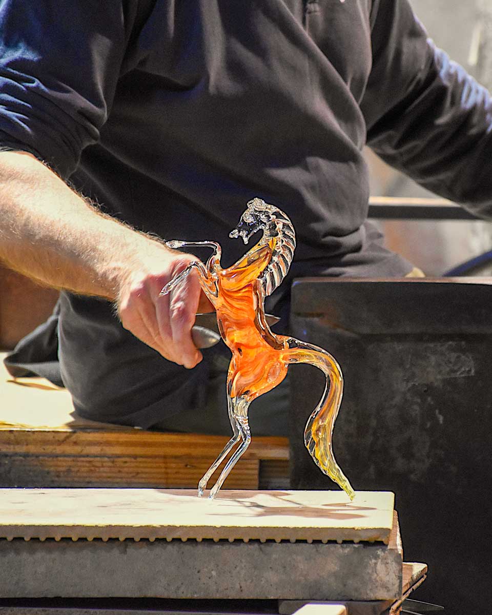 A glass blown horse in Venice Italy