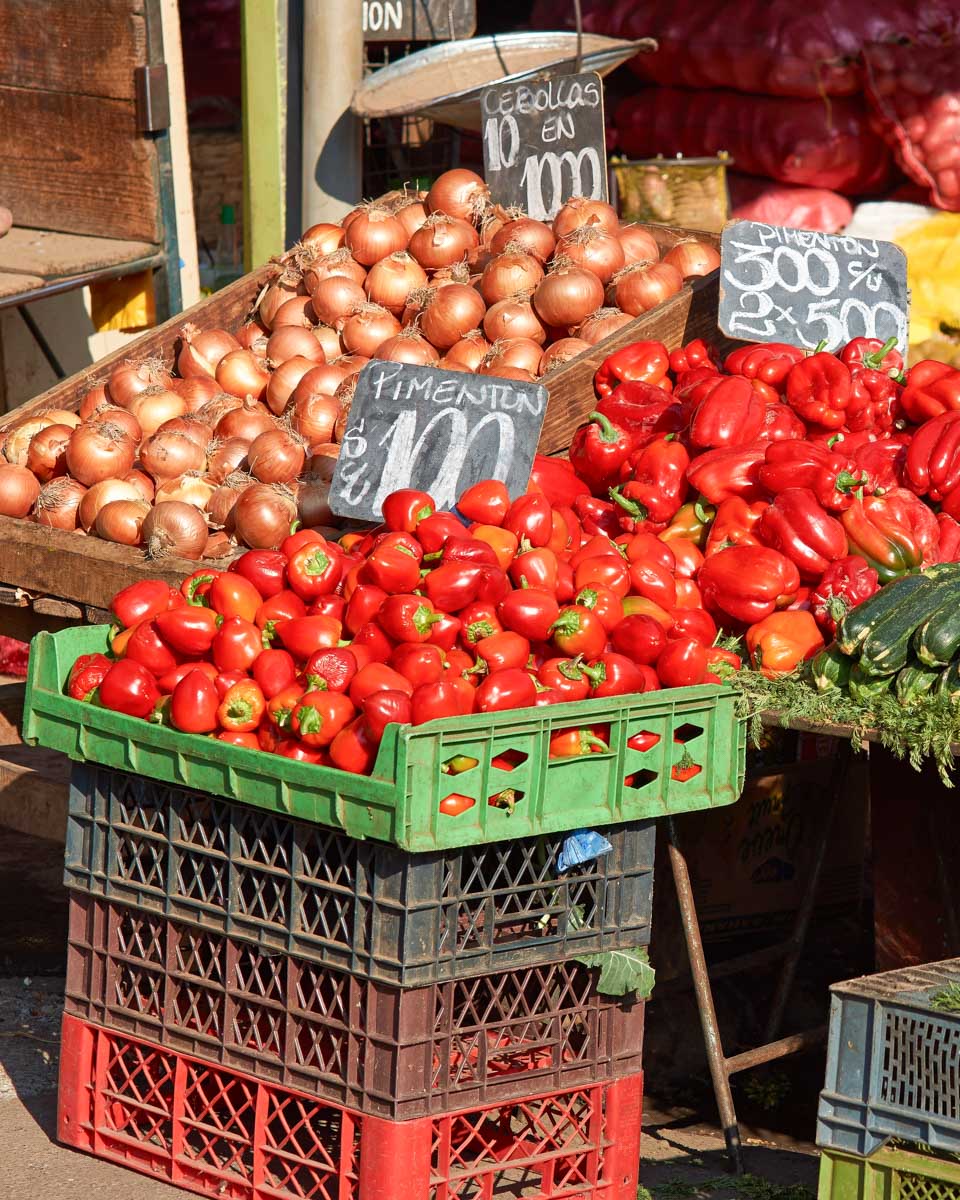 A market in Santiago Chile