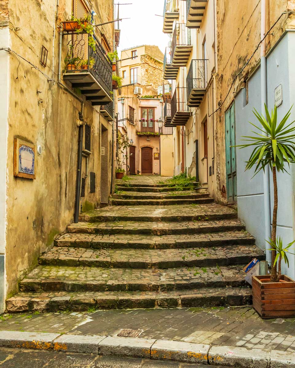 A side street in Castelbuono Italy