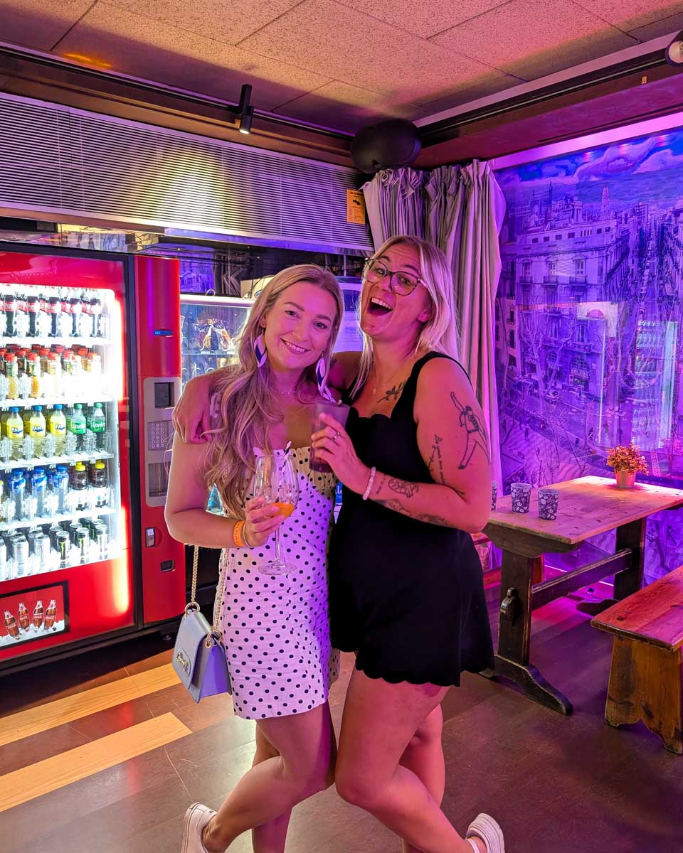 Bailey and friend on a pub crawl in Rome Italy