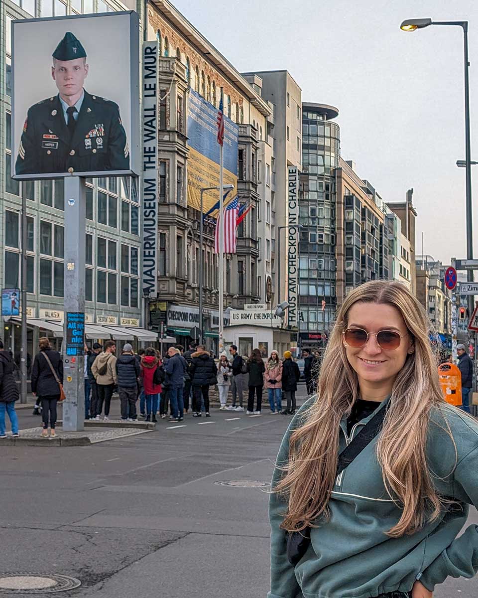 Bailey near the Berlin Wall in Berlin Germany