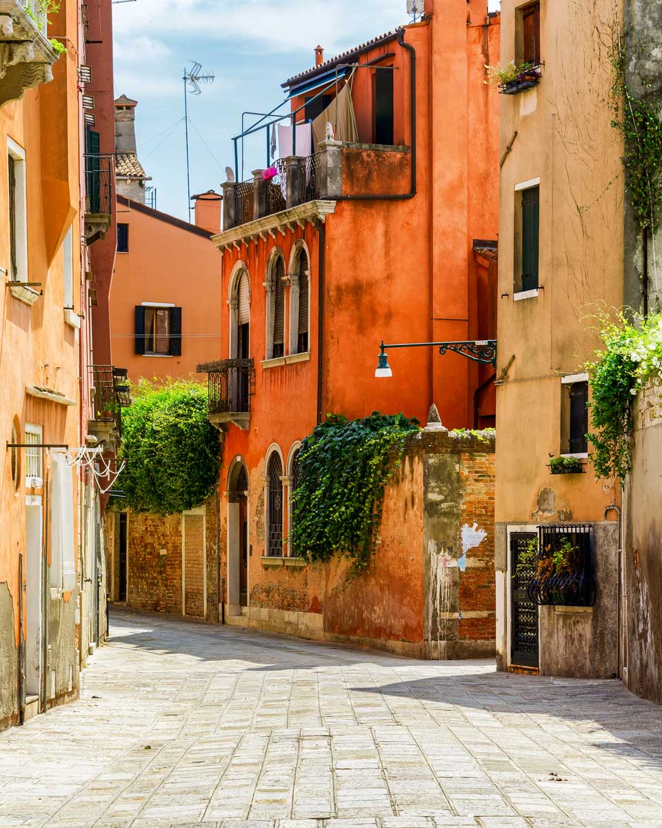 Cannaregio side of Venice Italy where locals live