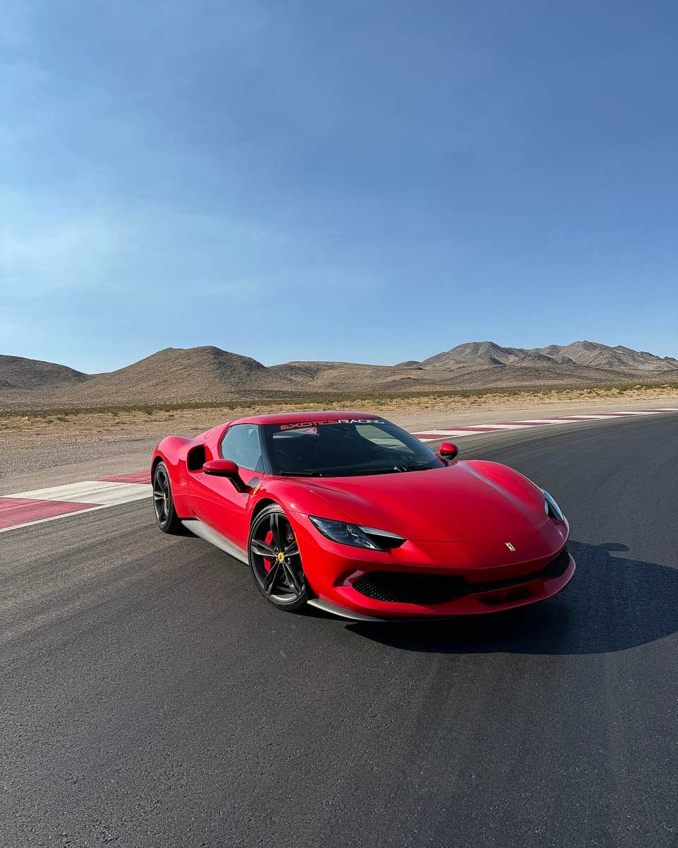 Car parked on a track in Las Vegas USA Exotics Racing