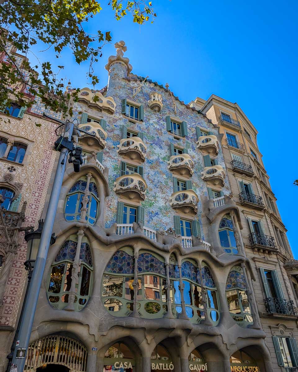 Casa Batllo seen on a walking tour of Barcelona Spain