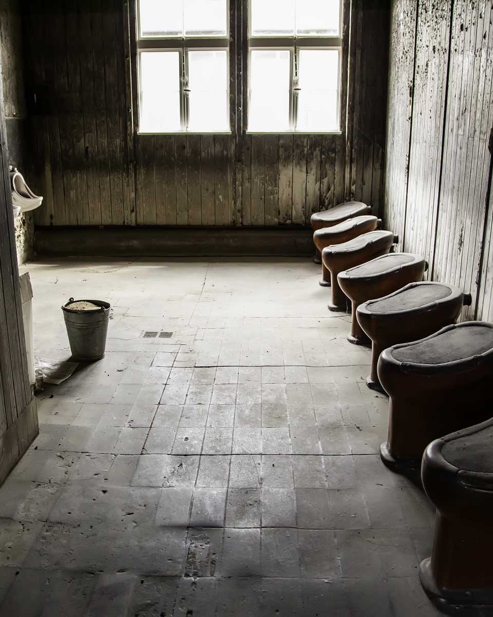 Inside sachsenhausen concentration camp memorial near Berlin Germany