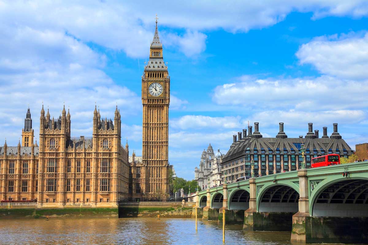 London Big Ben on the River Thames England