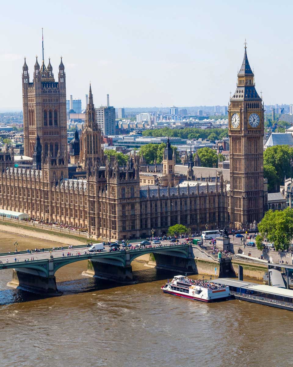 London in an aerial view England