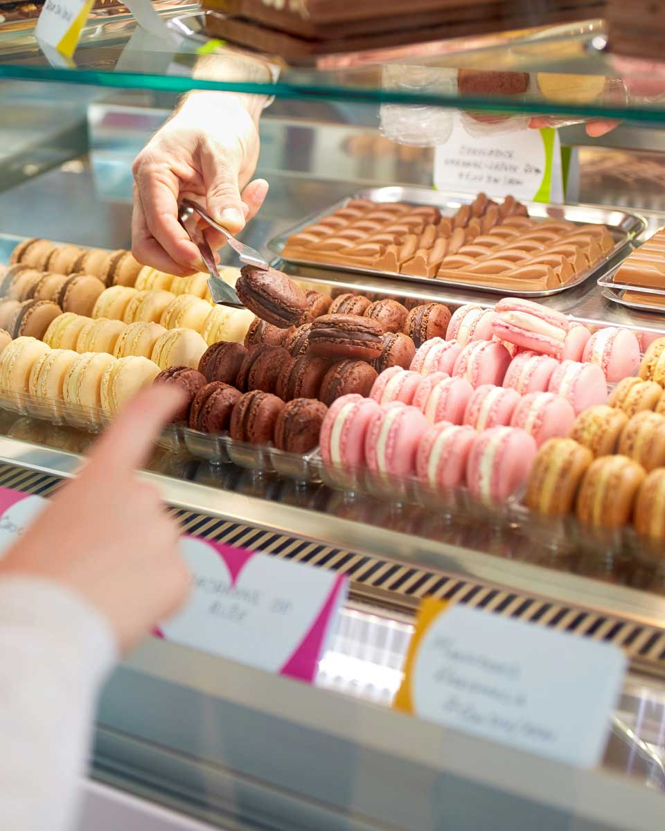 Macaroons on a food tour in Paris France