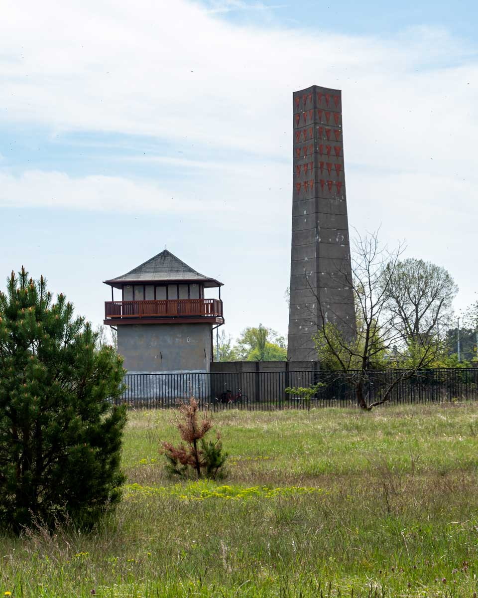 Outside sachsenhausen concentration camp memorial near Berlin Germany