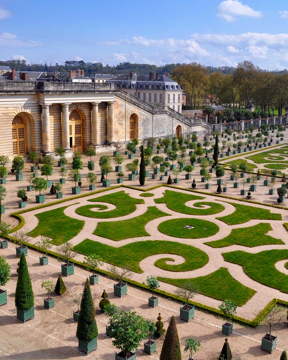 Palace of Versailles outside gardens Paris France