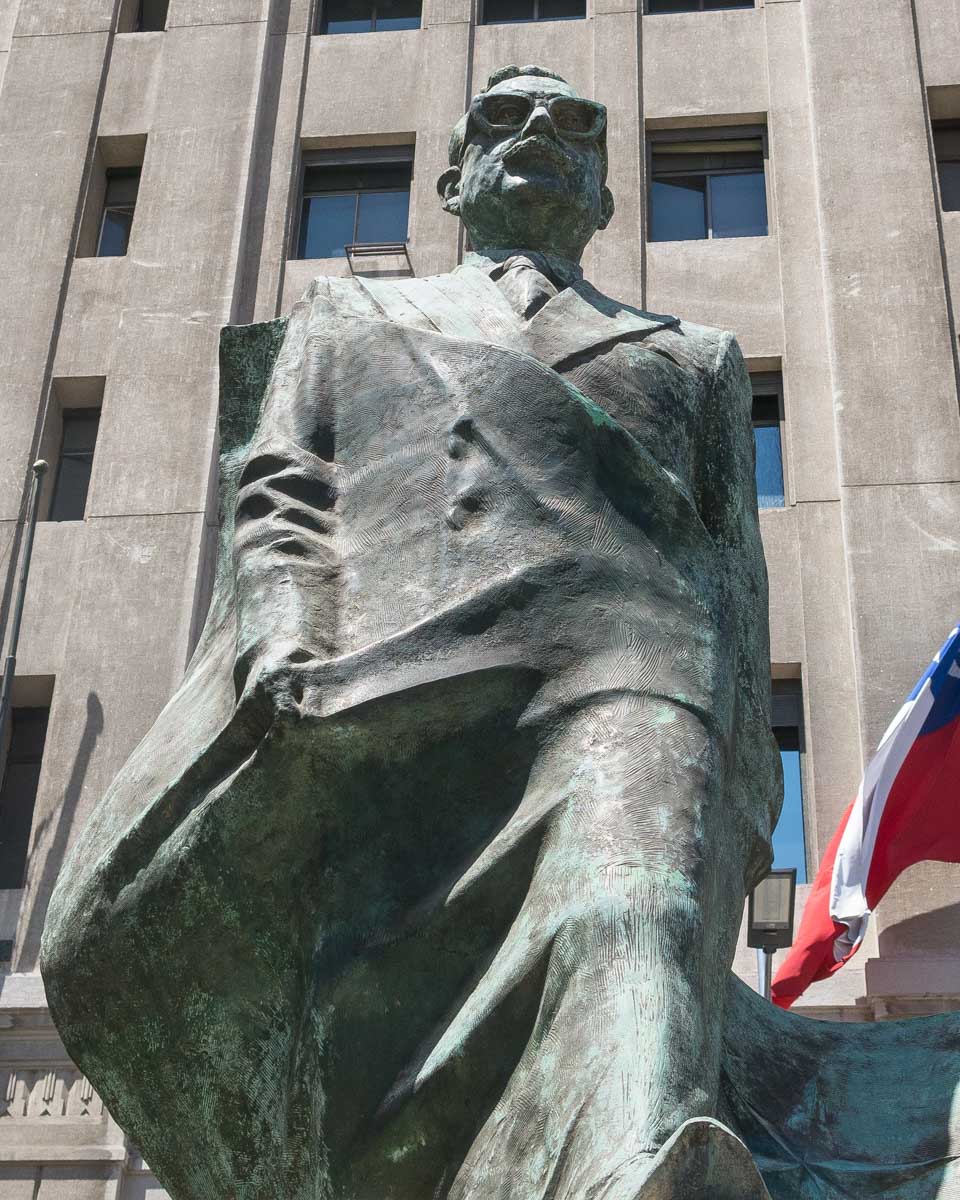 Statue in constitution square Santiago Chile