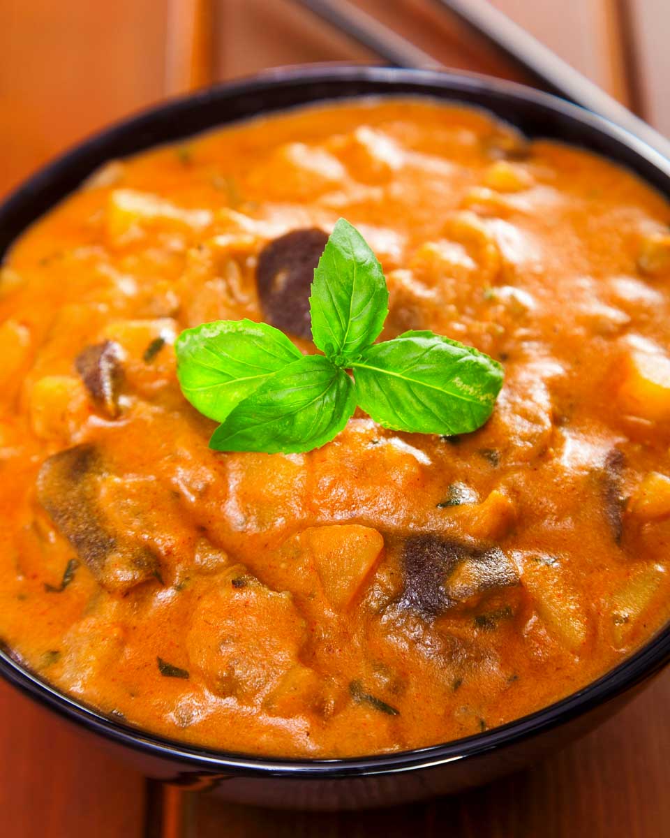 Thai curry made during a cooking class in Bangkok Thailand