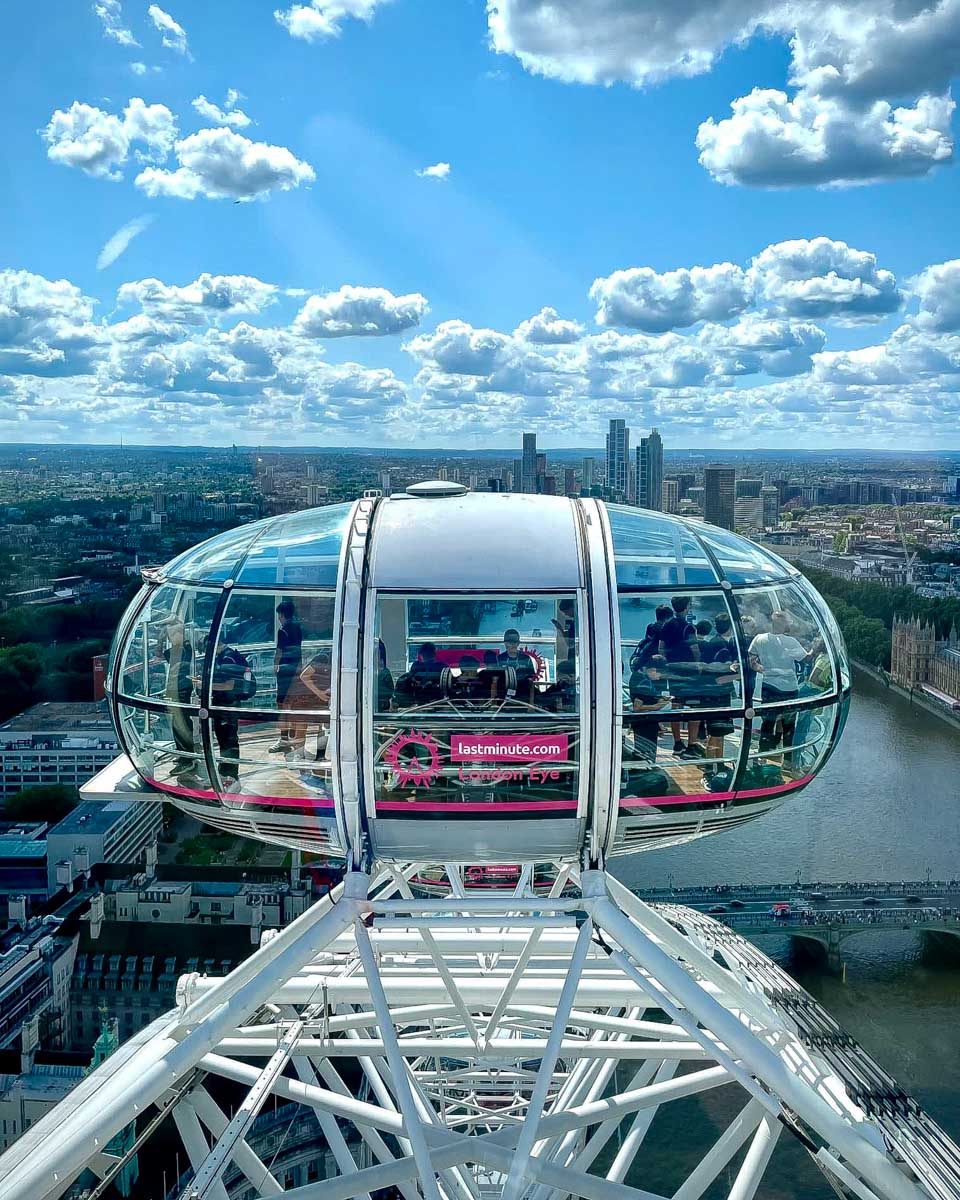 The Official London Eye a pod on the london eye in London England