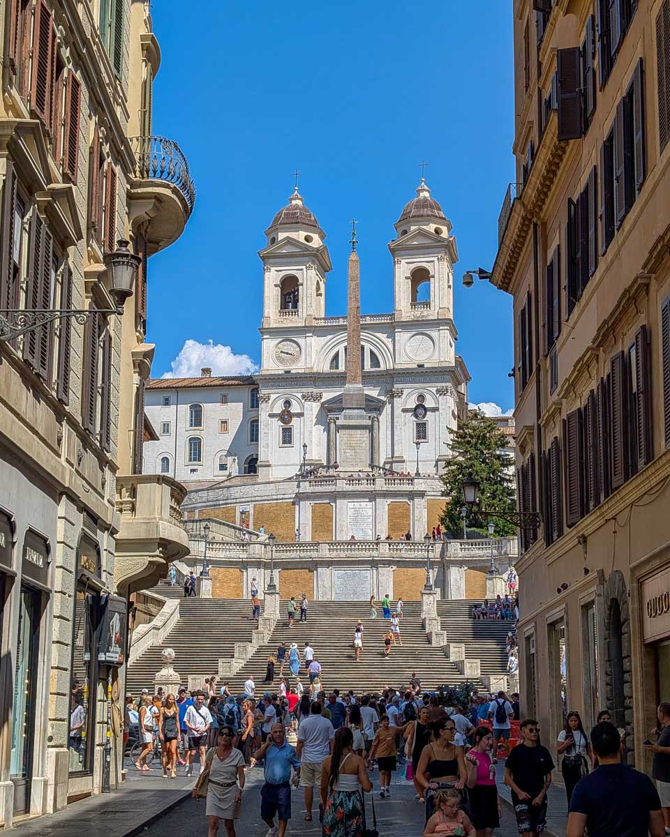 The Spanish steps in Rome Italy
