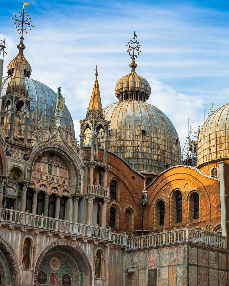 The exterior of St Marks Cathedra in Venice Italy