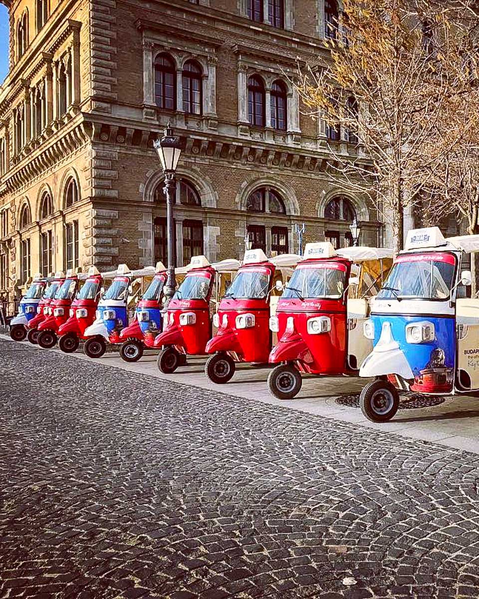 Tuktuks in Budapest Hungary