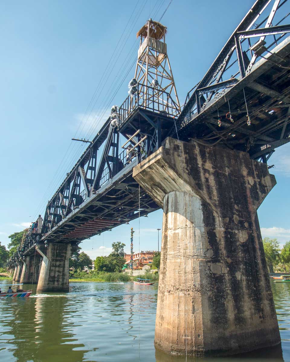 Under the River Kwai bridge near Bangkok Thailand