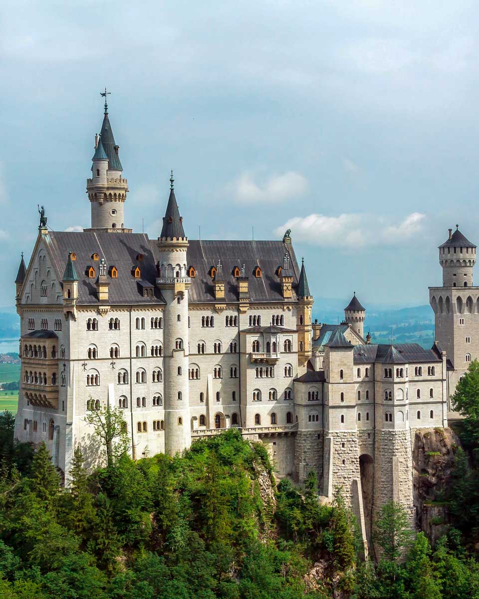 View of neuschwanstein castle near Munich Germany