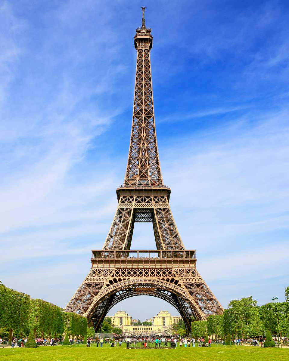 View of the eiffel tower in Paris France