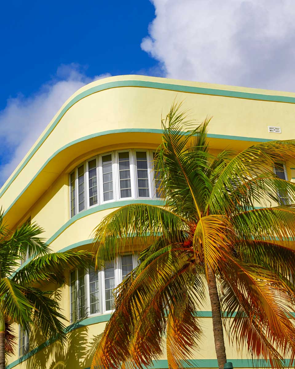 A building in the Art Deco District in Miami Florida United States