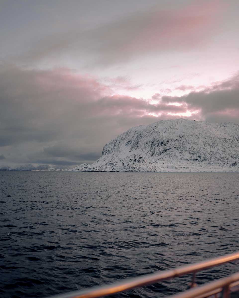 A fjord seen on a cruise in Tromso Norway