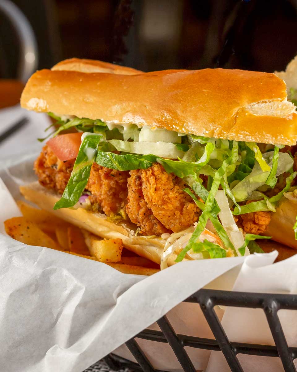 A po boy sandwich eaten on a food tour in New Orleans Louisiana