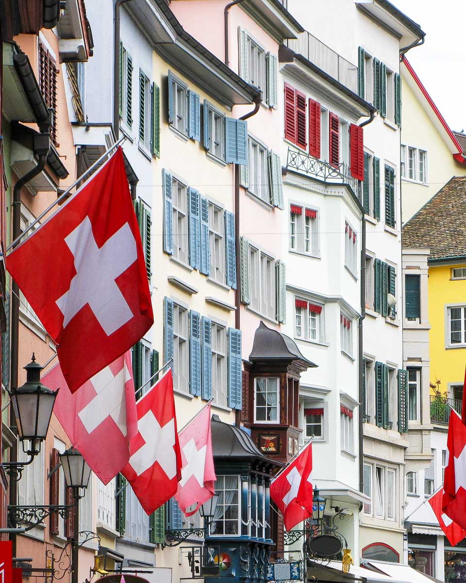 A street in Old Town Zurich Switzerland